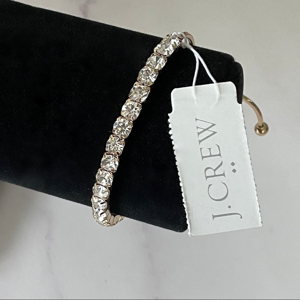NWT J. Crew Crystal Rhinestone Adjustable Bracelet